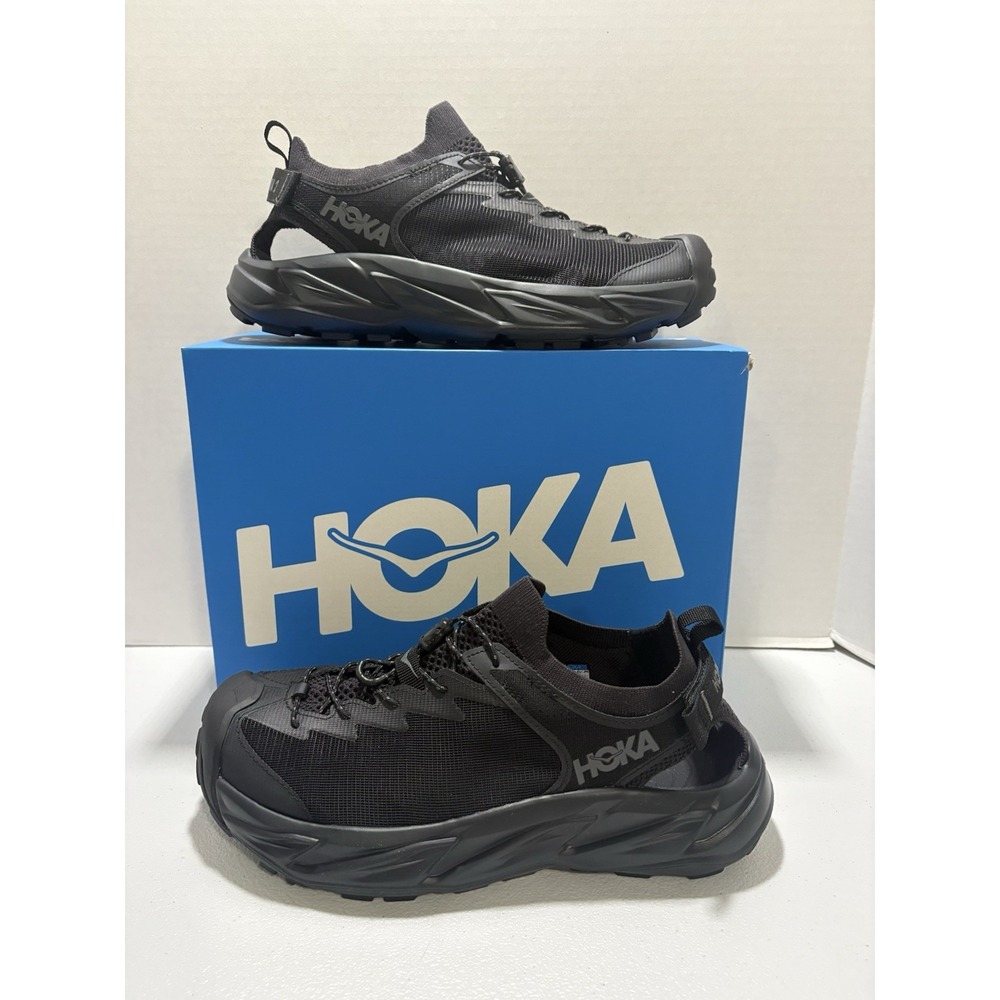NEW Womens Size 9 - HOKA One Hopara 2 Shoes Sandals All Black 1147670 BBLC